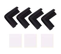 Pesfehhy 4pcs de Amortiguador del protector de la esquina borde de la tabla del escritorio para la seguridad del del, Negro