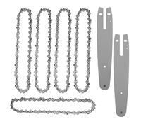 Pesfehhy 5 Piezas de Cadena de Mini Motosierra de 6 Pulgadas con 2 Piezas de Barra de Cadena de de Repuesto para Mini Motosierra EléCtrica InaláMbrica PortáTil