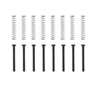 Pesfehhy 8 Piezas M2.5x32mm Fonocaptor Humbucker de Guitarra Electrica Tornillo Y Resorte de de Ajuste - Paso 0.4mm - Negro