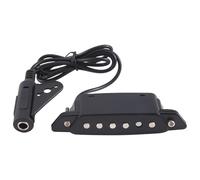 Pesfehhy -85 Negro Fonocaptor de Pozo de Sonido de 6 Agujeros con Correa de Potencia Jack de Extremo-Pin para Guitarra Acústica