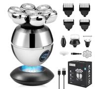 Pesfehhy Afeitadoras EléCtricas 6 en 1, Cortapelos 7D para Hombres y Recortador de Nariz con Pantalla LED y PortáTil para Mojado y Seco