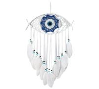 Pesfehhy AtrapasueñOs de Mal de Ojo para Dormitorio AtrapasueñOs de Macramé Tejido una Mano Colgante de Pared DecoracióN del Hogar Regalo de BendicióN de Buena Suerte, 1