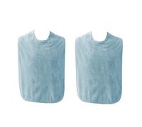 Pesfehhy Baberos para Adultos para Hombres y Mujeres, Baberos de Felpa Reutilizables para Personas Mayores, Baberos de Toalla Impermeables para Adultos, 2 Piezas