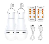 Pesfehhy Bombilla Recargable por USB, Bombilla de Emergencia con Respaldo de BateríA para de EnergíA en el Hogar, Bombilla LED Colgante, 2 Piezas