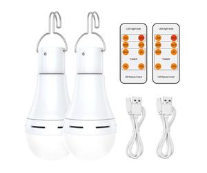 Pesfehhy Bombilla Recargable por USB, Bombilla de Emergencia con Respaldo de BateríA para de EnergíA en el Hogar, Bombilla LED Colgante, 2 Piezas
