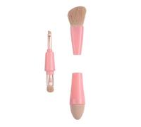 Pesfehhy Brocha de Maquillaje, Mezcla Glam, Juego de Brochas para Sombra de Ojos, Brocha para Base, Herramienta de Belleza, Bolígrafo de Belleza Portátil Multifuncional (Rosa)