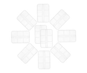 Pesfehhy Caja de Almacenamiento para Decoración de Uñas, Organizador de Arte, Estuche de Manicura, Pequeños Organizadores Artesanales, Contenedor para Joyas, 10 Uds.