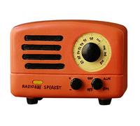 Pesfehhy Caja de Música de Radio Nostálgica Retro Decoraciones para El Hogar 1 Pieza Música Retro Exquisita de Manivela Cuadrada Clásica Regalos-Amarillo Naranja Castillo en el
