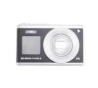 Pesfehhy CáMara Digital CCD con Zoom óPtico 4K CáMara FotográFica con Pantallas de Alta DefinicióN IPS Duales de 64 Millones de PíXeles - Negro