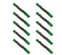 Pesfehhy Campana Orff Verde Oscuro de 10 Piezas, Campanilla Multifacética para el Desarrollo de Habilidades, Instrumento de Actuación de Danza