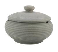 Pesfehhy Cenicero de CeráMica con Tapa a Prueba de Viento para Uso en Interiores y Exteriores - Azul