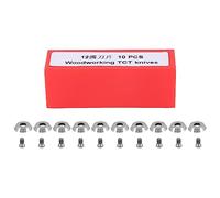 Pesfehhy Ci3 Redondo 12X2,5Mm Insertos de Carburo Cortadores Cuchillos Hoja de Repuesto Apto para Torno DIY Herramienta de Acabado de Torneado de Madera 10 Piezas