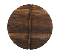 Pesfehhy Cocina Tapa de Olla de Madera Multifuncional Manija Tapa de la Cacerola Respetuosa con el Medio Tapa de la Tapa de la Olla de Madera para Hornear Anti-Escaldado 40Cm