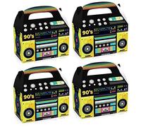 Pesfehhy Decoraciones de Fiesta de los AñOs 90 Caja de Favores de la Novedad Decoraciones Vintage TemáTicas Decoraciones de Mesa de Dulces, AñOs 90 24 Piezas