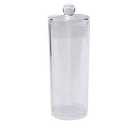 Pesfehhy Dispensador Redondo de Almohadillas de AlgodóN para Contenedores de Maquillaje con Tapa Dispensador de AcríLico Transparente AlgodóN