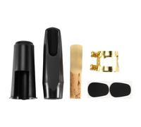 Pesfehhy Embocadura de Plastico de Saxofon Alto Boquilla con Tapa de Hebilla de Metal Boquilla de Cojines de Cana