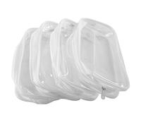 Pesfehhy Estuche de LáPices con Cremallera de PVC Transparente de 4 Piezas, Bolsa de Maquillaje de Gran Capacidad con Cremallera para PapeleríA de Oficina Escolar ()