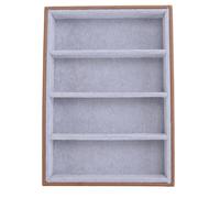 Pesfehhy ExhibicióN de Gafas de Sol Estuches para Gafas 4 Rejillas Caja de PresentacióN de Gafas de Sol ExhibicióN de Gafas Bandeja Organizadora de Joyas - MarróN