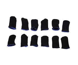 Pesfehhy Fundas de Dedos de Fibra de Carbono de 18 para Fundas de Dedos de Pantalla de Contacto de Juegos MóViles (12 Piezas)