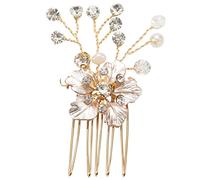 Pesfehhy Joyas para el cabello Peine de cristal de mujer de Accesorios para el cabello de novia Tocado peine de pelo de de boda hecho a mano
