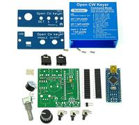 Pesfehhy Kit Open CW Keyer MK2 con Caja de Metal Kit CW Keyer MK2 Velocidad CW Ajustable de 1 una 999 WPM (Kits de Bricolaje)