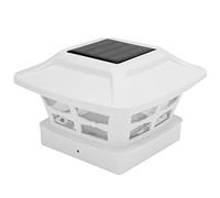 Pesfehhy Luces de Tapa de Poste Solar 2 Modos de IluminacióN Luces de Tapa de Cerca de Cubierta LED para Postes de Madera DecoracióN de JardíN CáLido