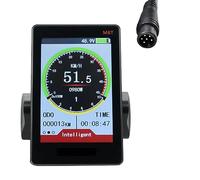 Pesfehhy M6T Bicicleta EléCtrica Pantalla LCD Medidor 24V 36V 48V 60V Universal e Scooter Panel LCD Pantalla una Color con USB para E-Bike (6PIN)