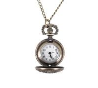 Pesfehhy Moda Vintage Retro Bronce Cuarzo Reloj de Bolsillo Collar Pendiente de Cadena ()