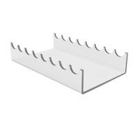 Pesfehhy Organizador de Brochas de Maquillaje Acrílico de Doble Extremo, 8 Ranuras para Cosméticos (Transparente), 1 Paquete