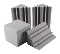 Pesfehhy Paneles de Azulejos de Espuma AcúStica de AlgodóN de Aislamiento AcúStico de Esquina de Cine en Casa Espuma de AbsorcióN, Gris