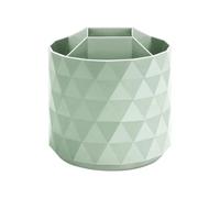 Pesfehhy Portalápices Giratorio de 360°, 5 Compartimentos, Estuche para Guardar Lápices, Pinceles de Maquillaje, Material de Oficina y Escuela, Color Verde