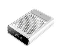 Pesfehhy Potente Aspirador de UñAs Colector de Polvo de UñAs Recargable Ventilador Extractor de UñAs para Herramientas de SalóN de Manicura Enchufe de la UE
