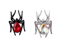 Pesfehhy Producto Terminado Adornos de Araña Decoración de Manicura con Tachuelas de Aleación Retro Negro y Plata