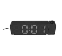 Pesfehhy RotacióN de 180° ProyeccióN Despertador 12/24H LED Reloj Digital Conector USB Proyector de Techo Despertador ()