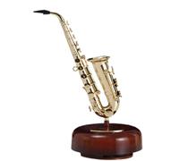 Pesfehhy Saxofón Instrumentos Clásicos Pipa Caja de Música Decoraciones para Gabinetes de Vino para el Hogar Violín Guitarra Caja de Octavas Decoración del Hogar