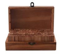 Pesfehhy Stabox Goma Madera - Estilo Vintage Diario Sello 70 Pieza Numero Numero combinacion StaBuchstaben y STASET