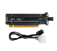 Pesfehhy Tarjeta de Expansión PCI-e 4.0 X16 1 A 2 Gen4 Tarjeta Dividida PCIe-Bifurcación X16 A X8X8 con Ranuras Espaciadas A 20 mm CPU4P (4)