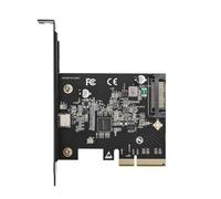 Pesfehhy Tarjeta de Expansión USB-C 3.2 Gen 2x2 PCI-e Gen 3 X4 Type-C Chipset ASMedia ASM3242 de 20 Gbps con Alimentación SATA de 15