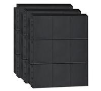 PESLNG 1440 Fundas Cartas, 80 páginas archivador cartas adecuado Compatible con Pokémon, Cards Album con bolsillos en ambos lados para tarjetas de colección de juegos de cartas (Negro, 1440 bolsillos)