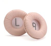 PESLNG 70mm Almohadillas de Repuesto para JBL Tune520BT/Tune510BT/T500BT/T450BT/Tune660NC/JBL JR300BT/JR300/JR310BT/JR310 (Cuero proteico Plisado-Rosa)
