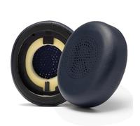 PESLNG Almohadillas de repuesto profesionales de piel sintética compatibles con Jabra Evolve2 65/Evolve2 40/Elite 45h, utiliza espuma viscoelástica de alta calidad (cuero blanco azul)