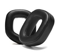 PESLNG Almohadillas de repuesto profesionales de piel sintética para Corsair HS80 MAX/ HS80 RGB USB Wired/HS 80 RGB inalámbricas, utiliza espuma viscoelástica de alta calidad (cuero blanco y negro)