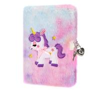 PESLNG Diario Secreto Niña Diario con Cerradura, Ideal para el Regreso a Clases y Regalos Especiales (Unicornio con lazo, color oscuro, Multi)