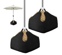 Peso base para sombrilla de playa, tela Oxford 600D, bolsas de arena, soporte de sombrilla de playa resistente, ancla de arena para patio al aire libre, jardín (negro) 2