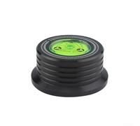 Peso de disco de metal para estabilizador con nivel de burbuja y estroboscópico de 33/45 RPM, abrazadera giratoria de eje de 7 mm para discos de vinilo, accesorio antivibración de precisión (dorado
