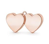 Peso de globos con forma de corazones, 11,5 x 6 cm, peso para globos de helio, globos de helio, soporte para globos para bodas, decoración de bodas y fiestas, oro rosa