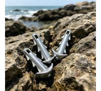 Peso de metal en forma de ancla para pesca de cebo de erizo de mar que requiere una fuerza de anclaje fiable y un mantenimiento constante de profundidad (3/16 onzas (5 piezas)
