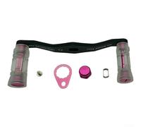 Peso ligero de plástico de carbono carrete mango perilla 105mm longitud para carretes de baitcasting pieza de repuesto DIY actualización rojo (rosa)