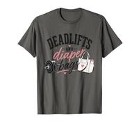 Peso Muerto y Bolsas de pañales Funny Gym Mom Camiseta