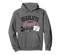Peso Muerto y Bolsas de pañales Funny Gym Mom Sudadera con Capucha